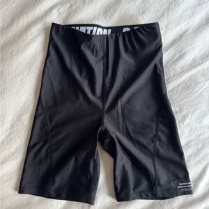 P.E NATION Black Sports Activewear Workout Shorts